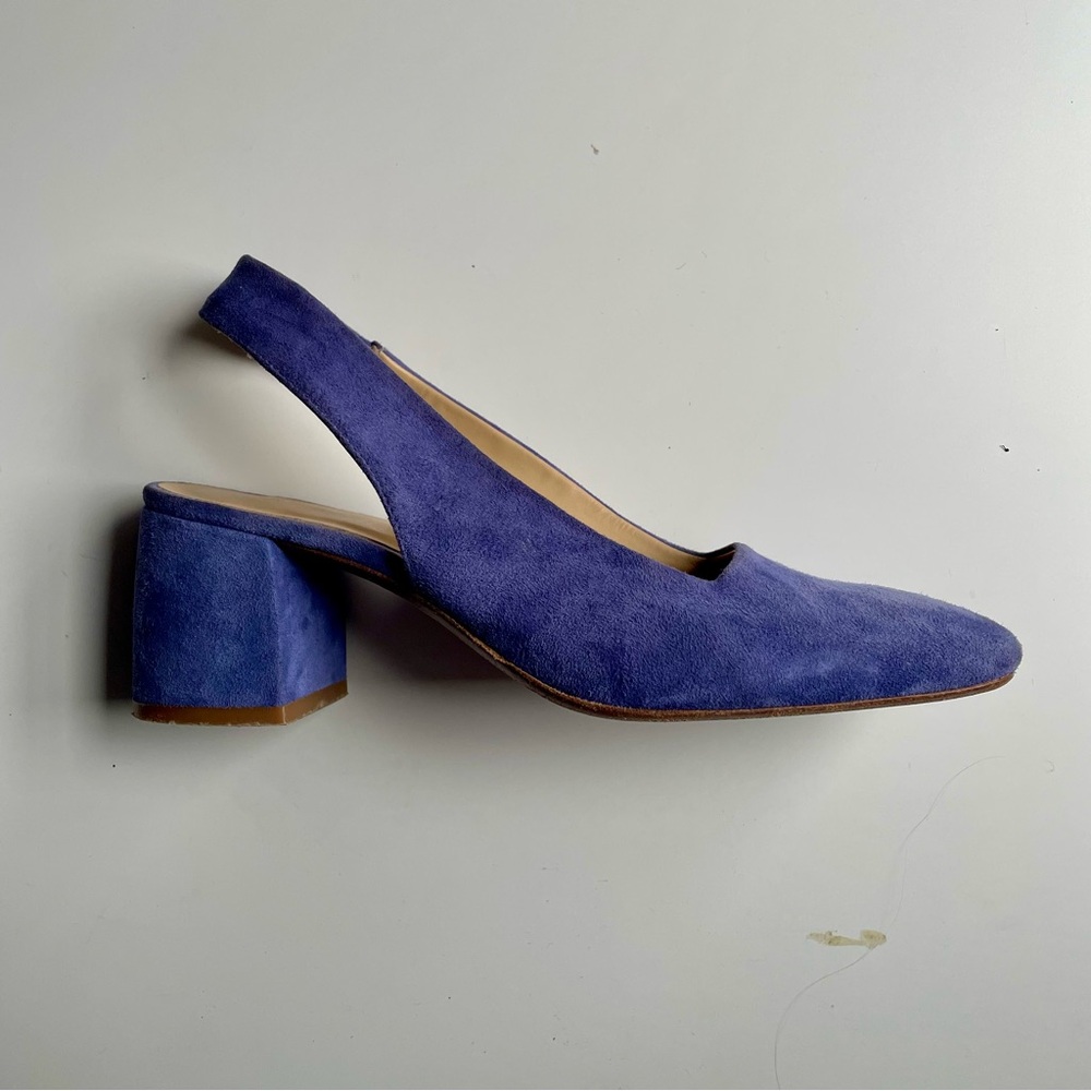 Purple suede Malaga pump